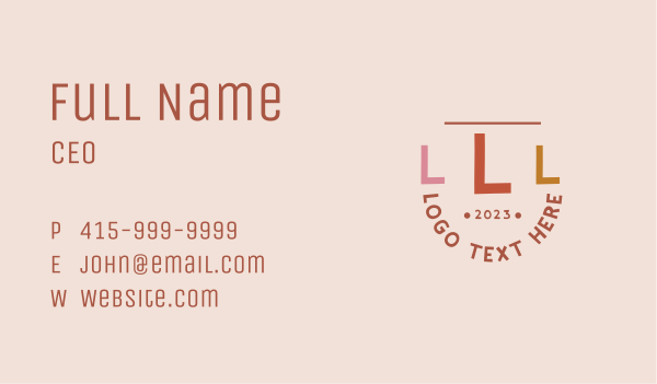 Simple Business Lettermark Business Card Design Image Preview