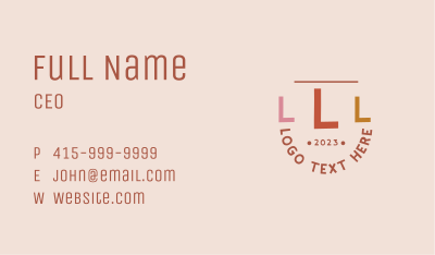 Simple Business Lettermark Business Card Image Preview