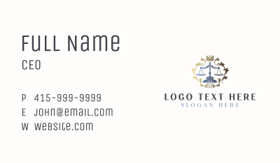 Judicial Scale Law Business Card Image Preview