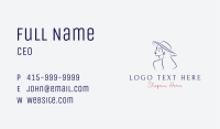 Fashion Hat Lady Business Card Image Preview