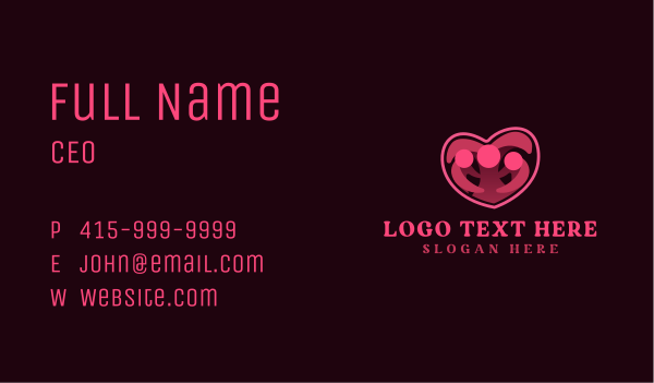 Heart Family Foundation Business Card Design Image Preview