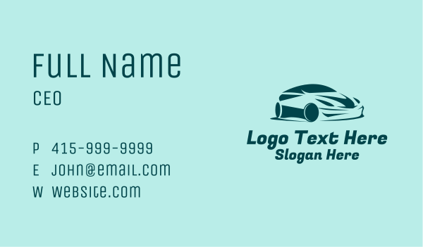 Green Sports Car  Business Card Design Image Preview
