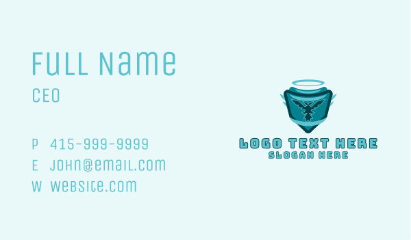 Bird Halo Emblem Business Card Design Image Preview