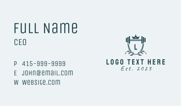Shield Gym Letter Business Card Design Image Preview