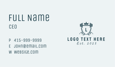 Shield Gym Letter Business Card Image Preview