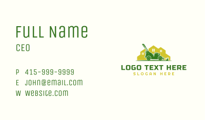 Residential Lawn Mower Business Card Image Preview