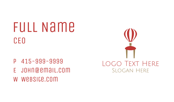 Balloon Furniture Business Card Design Image Preview