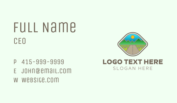 National Park Road Trip Business Card Design Image Preview