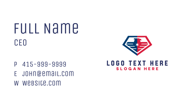 Eagle Bird Star Business Card Design Image Preview