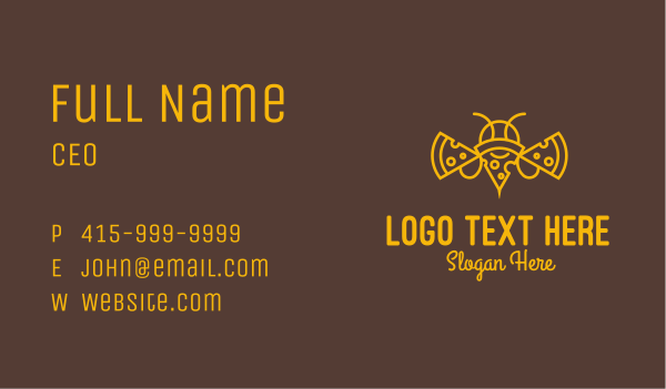 Pizza Bee Outline Business Card Design Image Preview