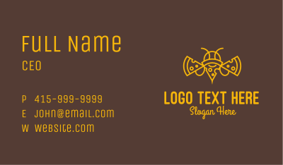 Pizza Bee Outline Business Card