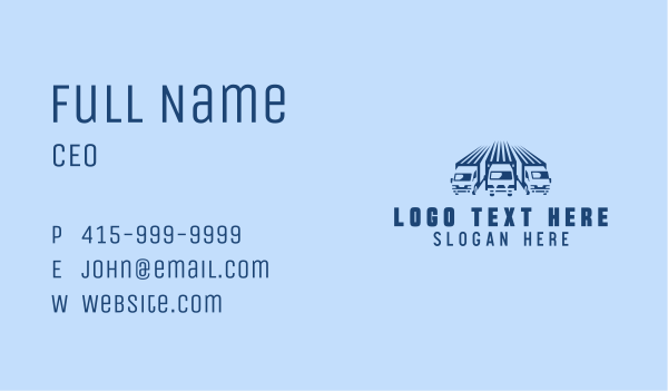Cargo Truck Shipping Business Card Design Image Preview