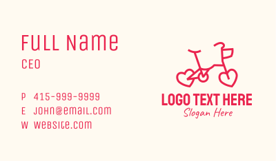 Red Bike Heart Business Card Image Preview