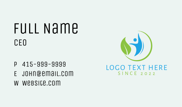 Eco Nature Person  Business Card Design Image Preview