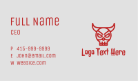 Red Bull Mask Business Card Image Preview