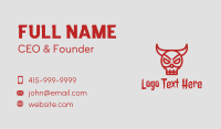 Red Bull Mask Business Card Image Preview