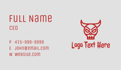 Red Bull Mask Business Card Image Preview
