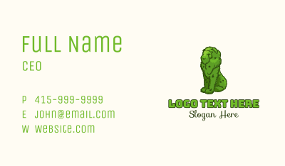 Lion Topiary Plant Business Card