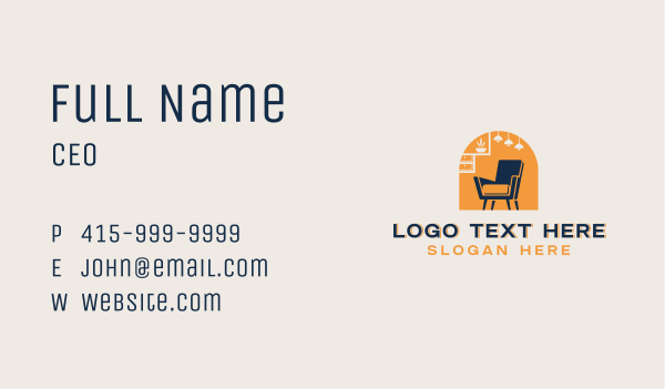 Furniture Chair Decor Business Card Design Image Preview