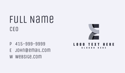 Classic Geometric Letter E Business Card Image Preview