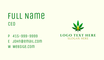 Marijuana Oil Extract Business Card