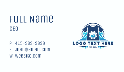 Washing Laundry Tshirt Business Card Image Preview