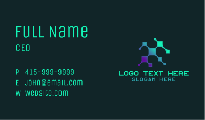 Network Pixel Circuit Business Card Image Preview