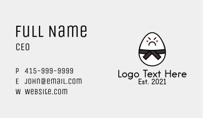Sumo Wrestler Egg  Business Card Image Preview