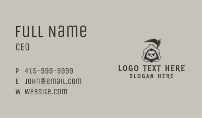 Spooky Grim Reaper Business Card Image Preview