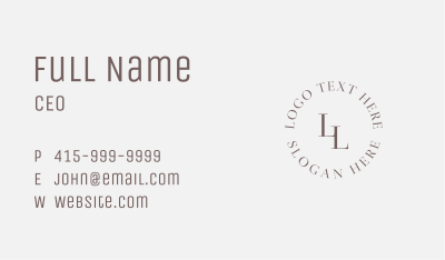 Aesthetic Lifestyle Letter Business Card Image Preview