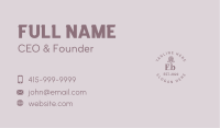 Elegant Flower Wordmark Business Card Image Preview