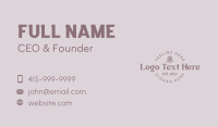 Elegant Flower Wordmark Business Card Design