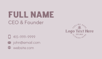 Elegant Flower Wordmark Business Card Preview