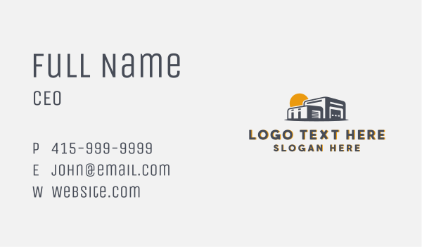 Warehouse Factory Storage Business Card Design Image Preview