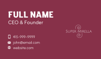 Swirly Line Wordmark Business Card Image Preview