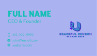Graffiti Star Letter U Business Card Image Preview