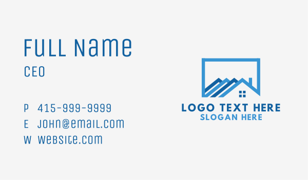 Realty House Roof Business Card Design Image Preview