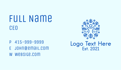 Cool Human Snowflake Business Card Image Preview