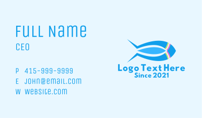Rocket Submarine Fish Business Card Image Preview