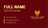 Monoline Lioness Mascot Business Card Image Preview