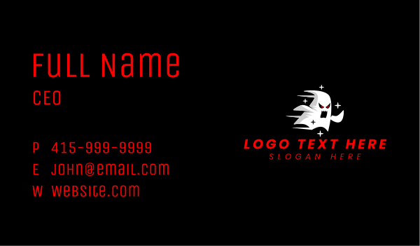 Scary Haunted Ghost Business Card Design Image Preview