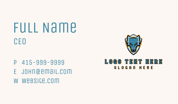 Wolf Clan Shield Business Card Design Image Preview