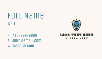 Wolf Clan Shield Business Card Image Preview