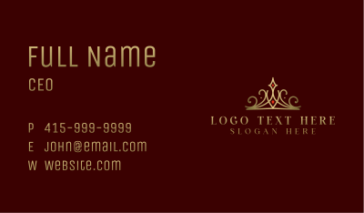 Royal Crown Tiara Business Card Image Preview