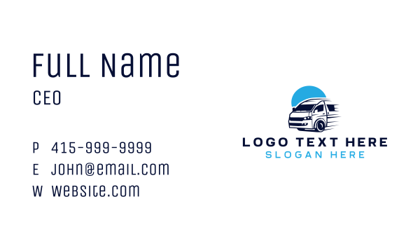 Vehicle Van Logistics Business Card Design Image Preview