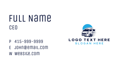 Vehicle Van Logistics Business Card Image Preview