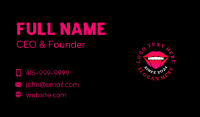 Erotic Tongue Lips Business Card Design