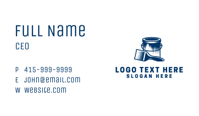 Blue Painter Brush Business Card Image Preview