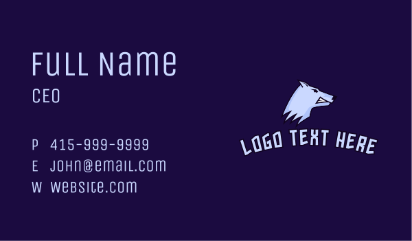 Angry Wolf Esport Business Card Design Image Preview
