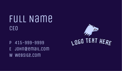 Angry Wolf Esport Business Card Image Preview